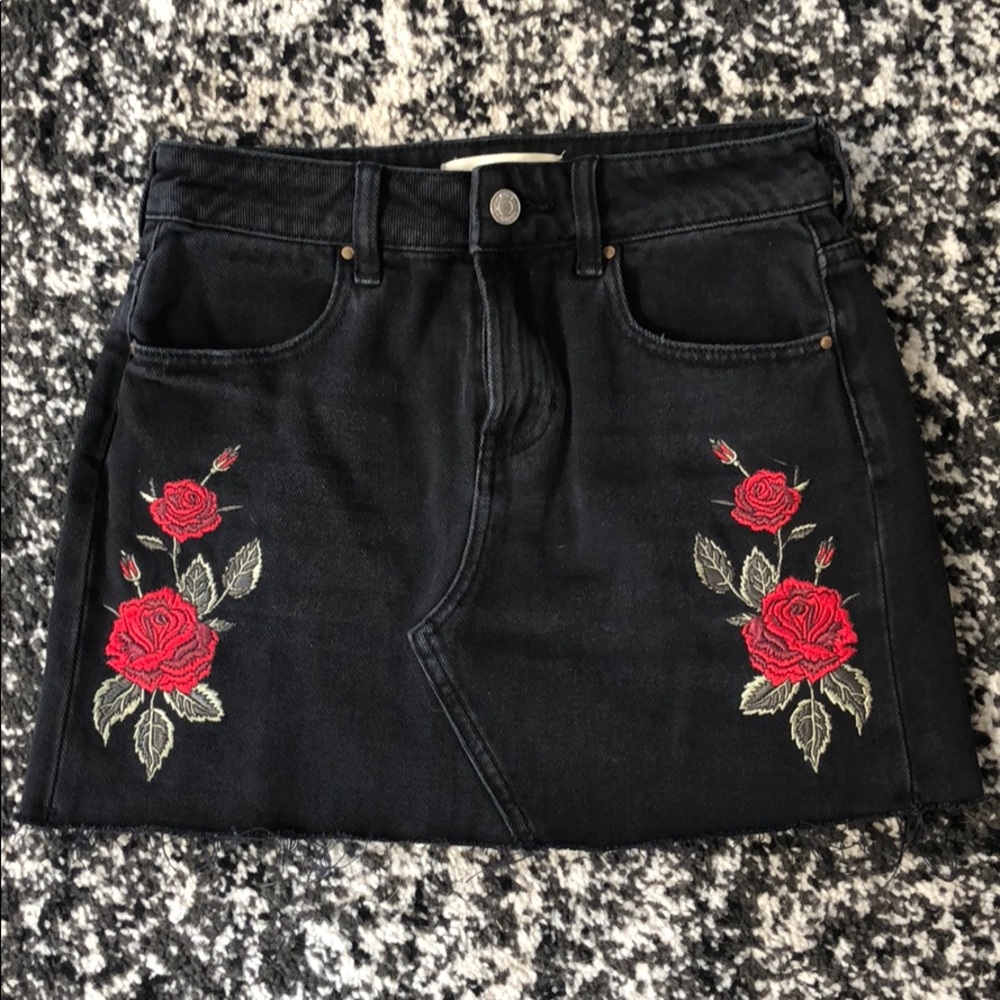 Black jean skirt from Pac Sun!